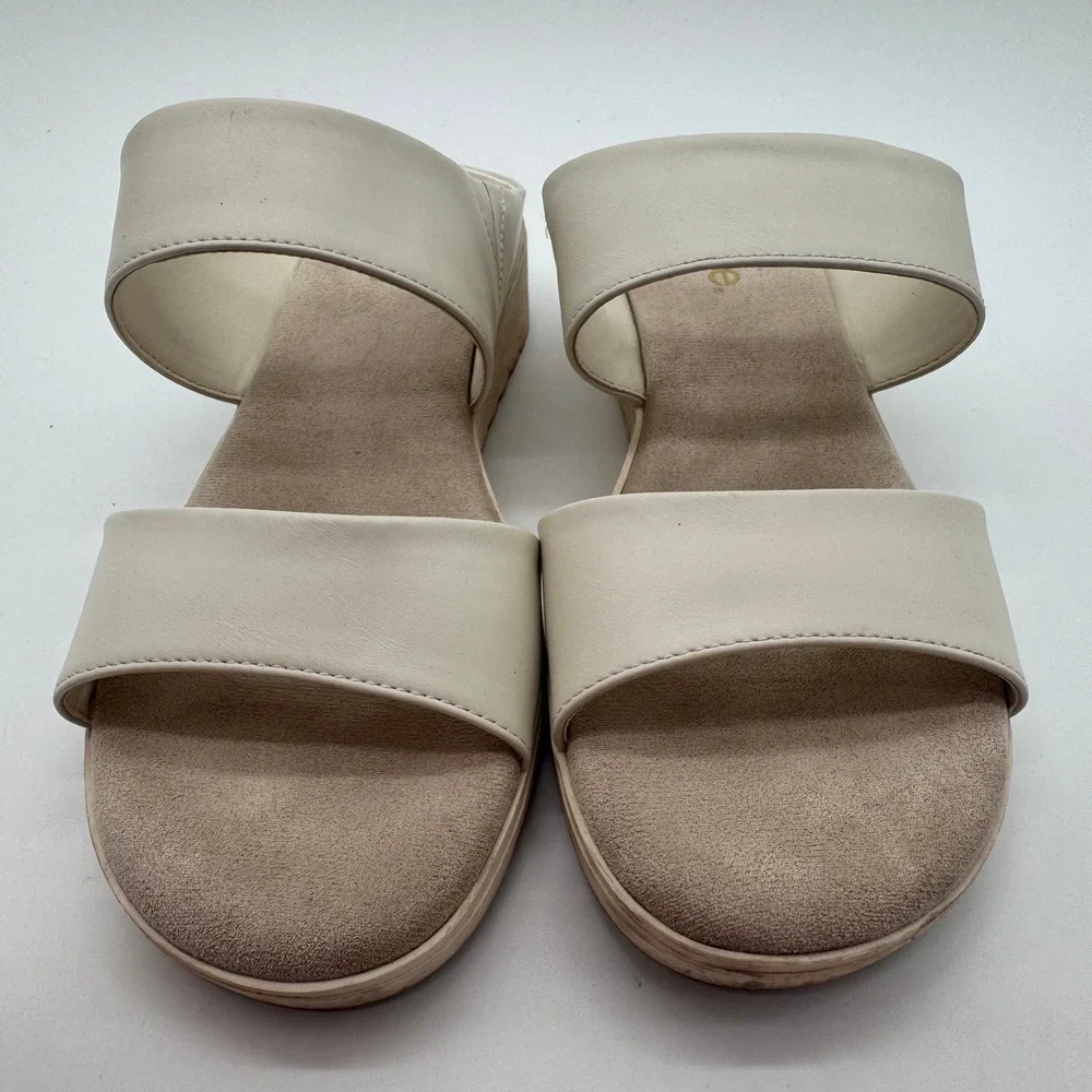 Kensie‎ Endy Comfort Beige Double Strap Slide Sandals Women's Size 8